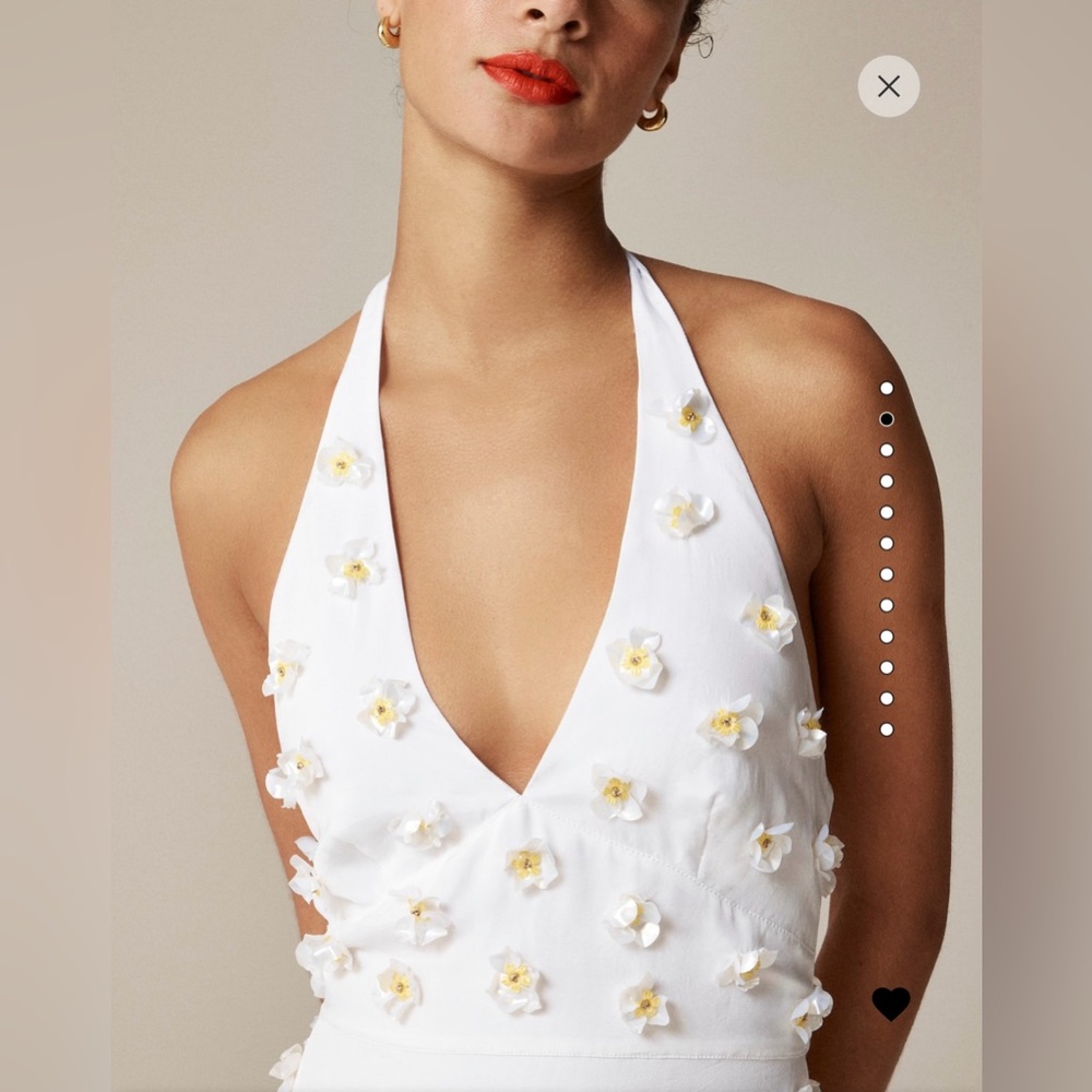 J.Crew Collection embellished halter midi dress - Picture 3 of 12